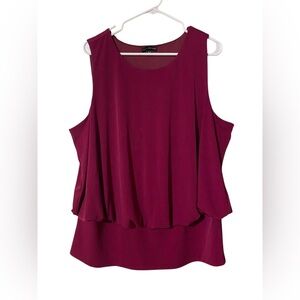 Lane Bryant Pink Banded Bottom Stretchy Tank Blouse Women’s 18/20 Comfort Casual